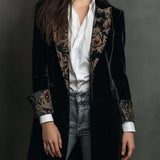 Léontine | Přizpůsobený Barokní Černý Blazer