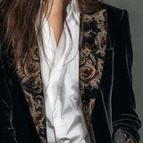 Léontine | Přizpůsobený Barokní Černý Blazer