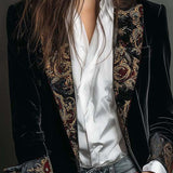 Léontine | Přizpůsobený Barokní Černý Blazer