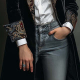 Léontine | Přizpůsobený Barokní Černý Blazer