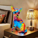 Živá pryskyřicová lampa s čivavou