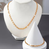 Elegantní 18K Zlatý Náhrdelník a Náramek